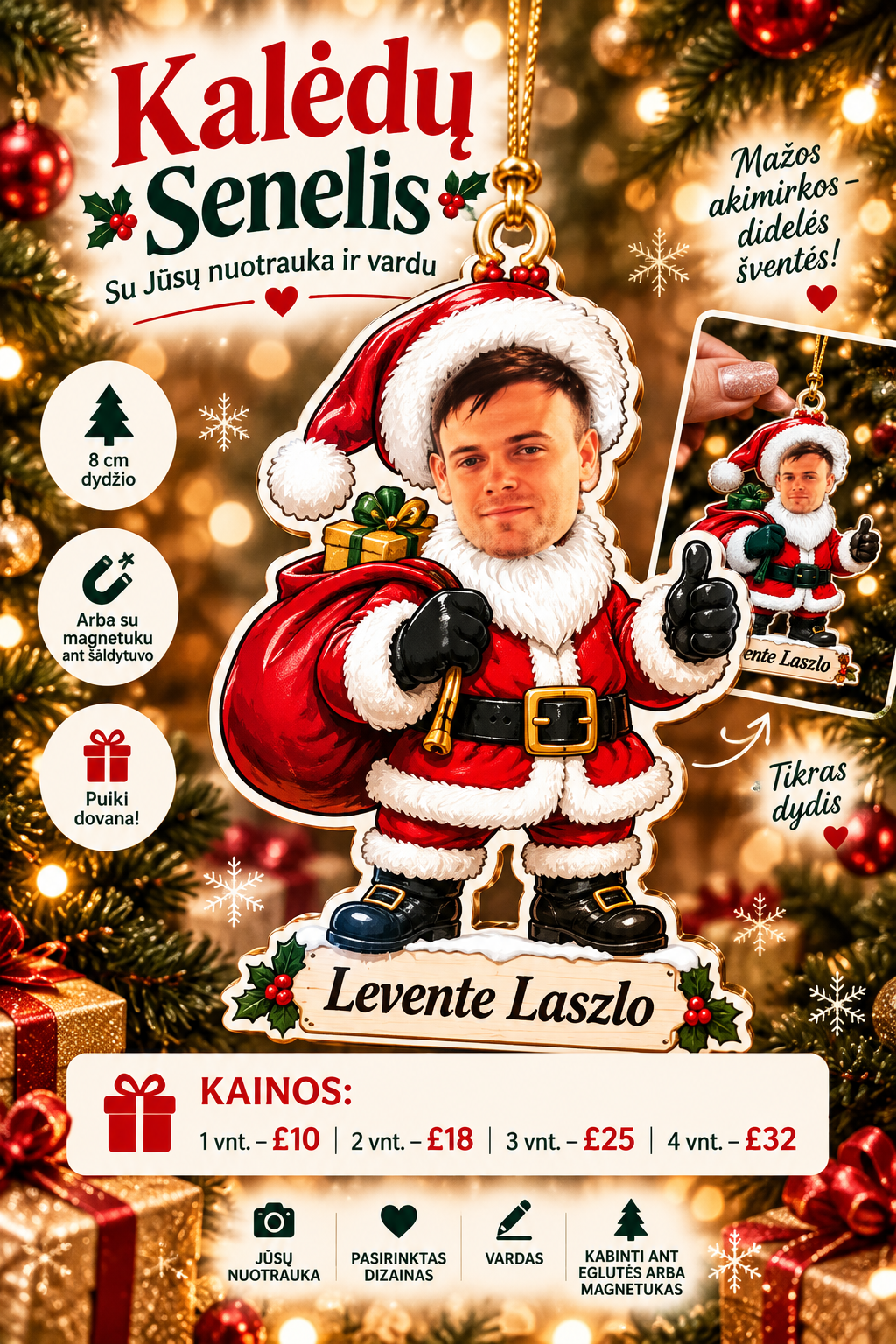 Kalėdų Senelio žaisliuko dizainas