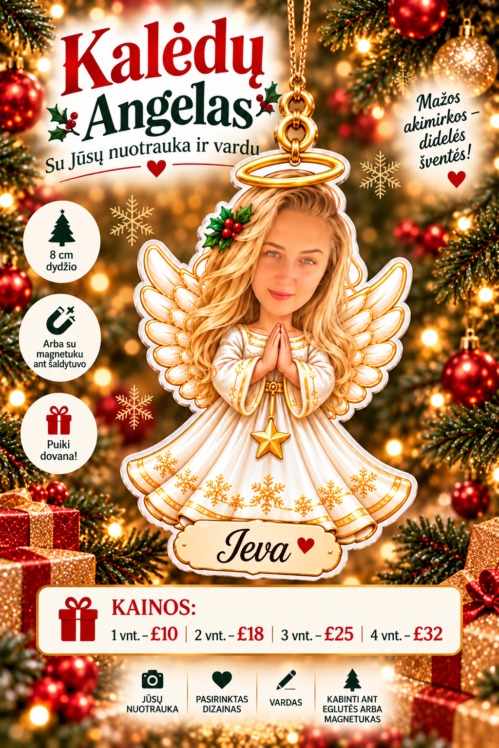 Kalėdų angelo žaisliuko dizainas