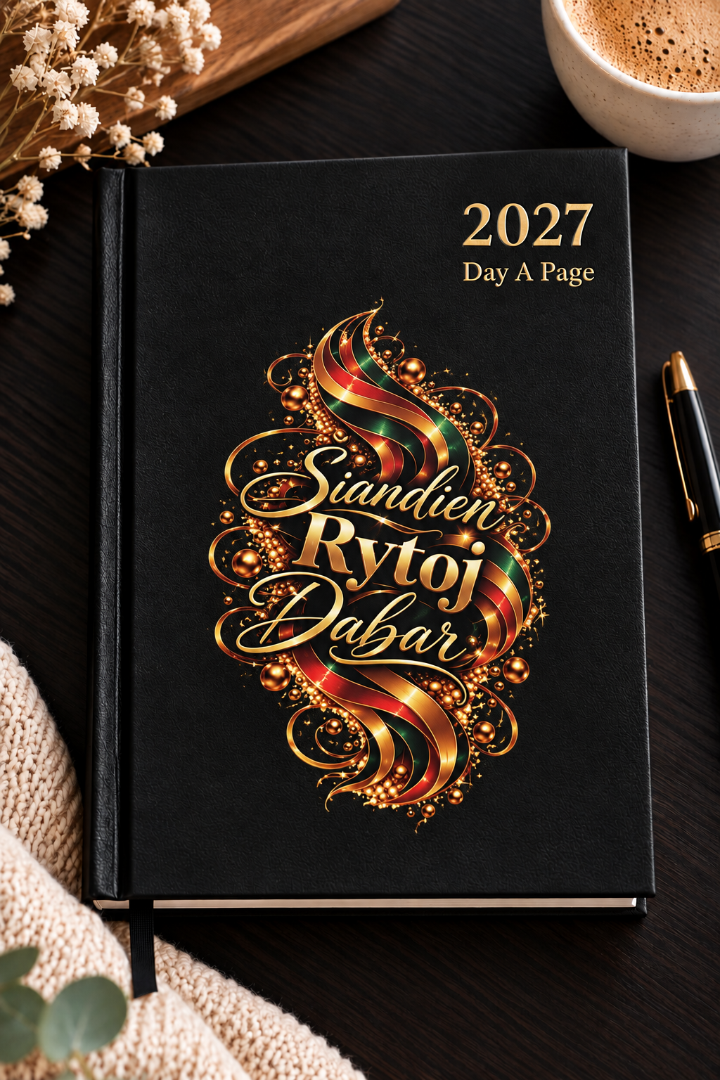 2027 metų darbo knyga „Šiandien, rytoj, dabar“ – Day A Page