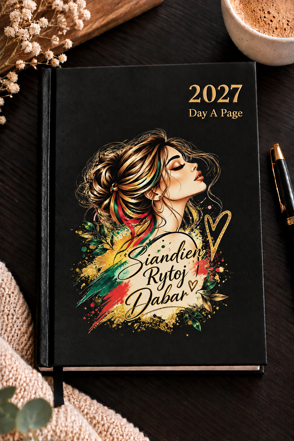 2027 metų darbo knyga „Šiandien, rytoj, dabar“ – Day A Page