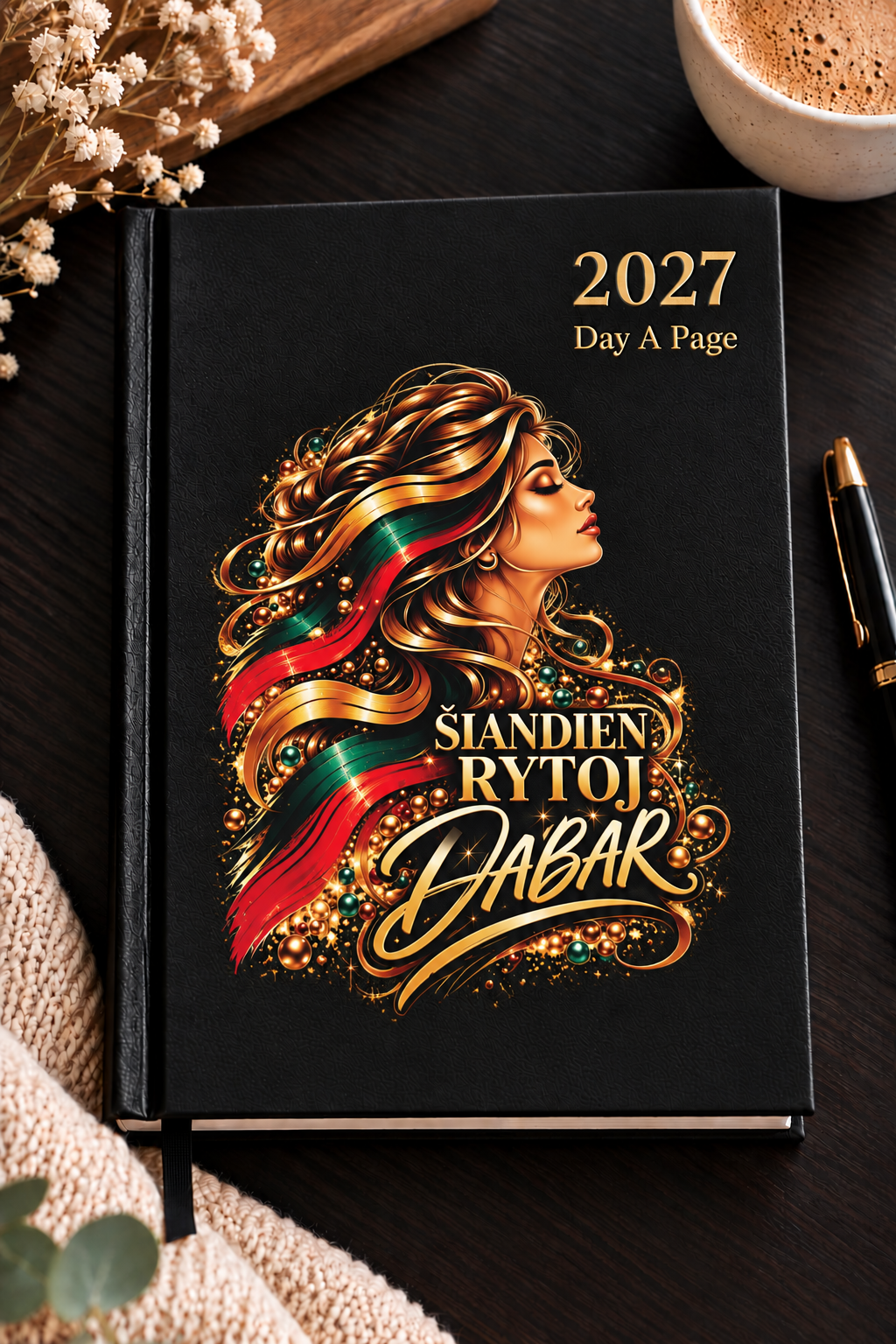 2027 metų darbo knyga „Šiandien, rytoj, dabar“ – Day A Page