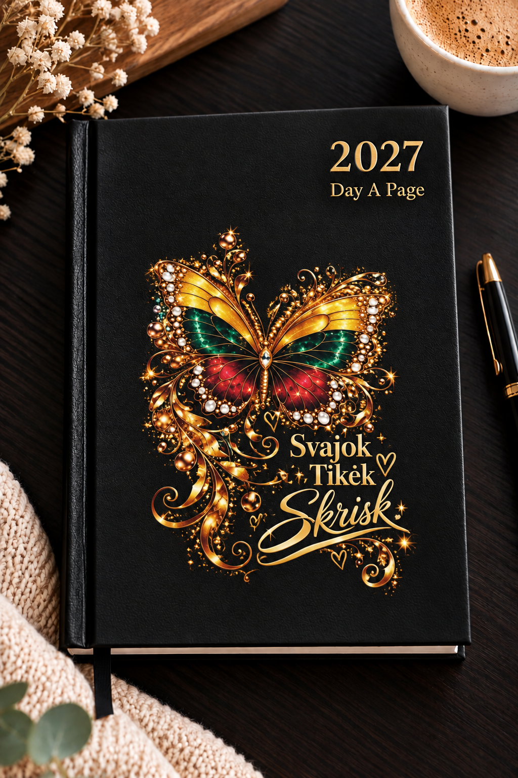 2027 m. darbo knyga „Svajok, tikėk, skrisk“ – Day A Page