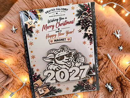2027 medinis magnetukas – linksmas ožys