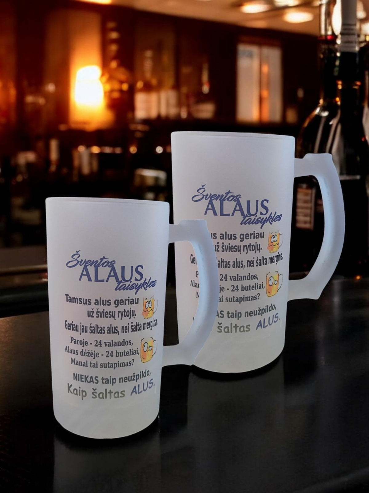 🍺 Alaus taisyklių dovanų rinkinys – pjaustymo lentelė ir alaus taurė